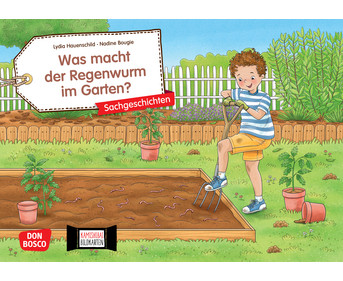 Kamishibai Bildkarten Was macht der Regenwurm im Garten?