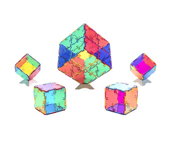 POLYDRON Crystal Polydron CMY Set