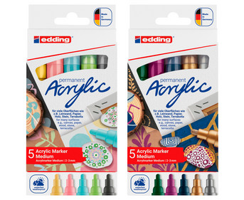 edding 5100 Acrylmarker medium 5er Set