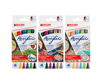edding 5100 Acrylmarker medium 5er Set