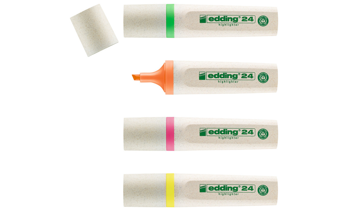 edding 24 EcoLine Textmarker, 4er-Set