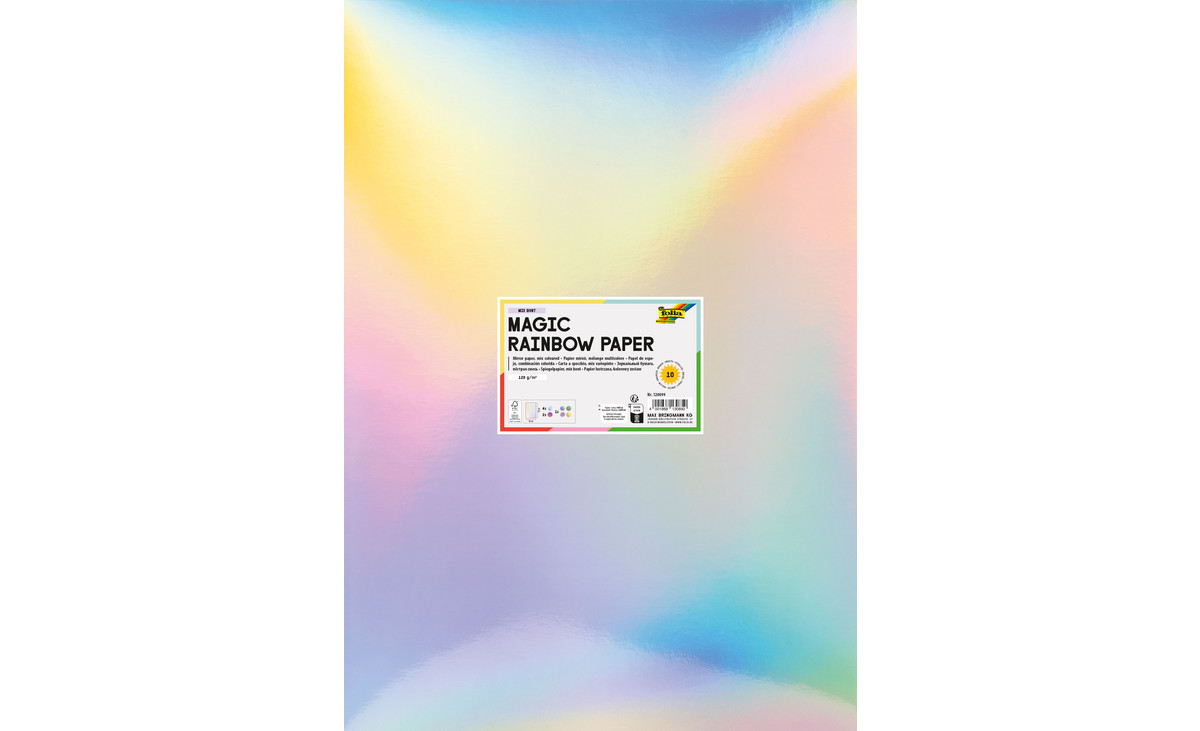 Tonpapier „Magic-Rainbow“, irisierend, 120 g/m², 50 x 70 cm, 10 Bogen