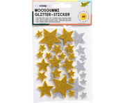 Moosgummi Glitzer Sticker Sterne 2er Set 1