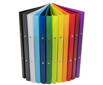 Ringbücher im Stehsammler DIN A4 bunt 12 Stück