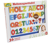 LENA® Holzmagnettafel mit Buchstaben und Zahlen 2