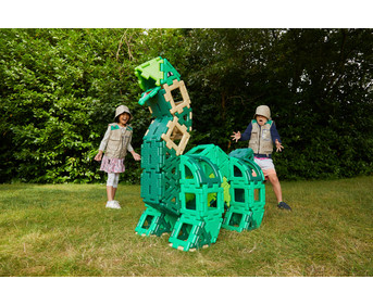 POLYDRON Großes Dinosaurier Set 130 teilig