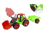 LENA® GIGA TRUCKS Traktor mit Frontlader & Anhänger 2