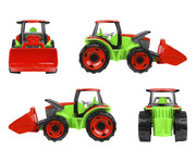 LENA® GIGA TRUCKS Traktor mit Frontlader & Anhänger 3