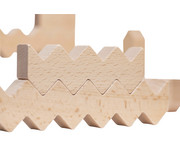 Zickzack Bausteine aus Holz 3