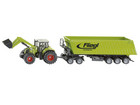 Siku Claas Traktor mit Frontlader Dolly und Fliegl Muldenkipper