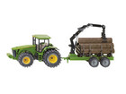 Siku John Deere mit Forstanhänger 1:50