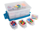 Betzold Aufbewahrungsboxen Set weiß transparent 25 teilig