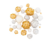 folia Glitzer Pompons Weihnachten 30 Stück 2