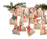 folia Adventskalender Set in Juteoptik 49 teilig 2