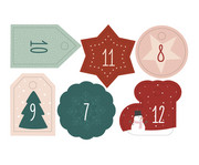 folia Adventskalender Set in Juteoptik 49 teilig 5