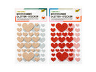 folia Moosgummi Glitzer Sticker Herz 50 Stück
