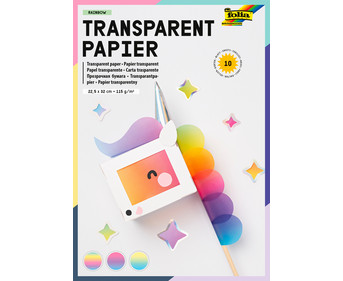 folia Transparentpapier Regenbogen 115 g/m² 22 5 x 32 cm 10 Blatt