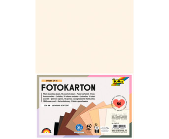 folia Fotokarton Shades of us 300g/m² DIN A4 50 Blatt 10 Farben