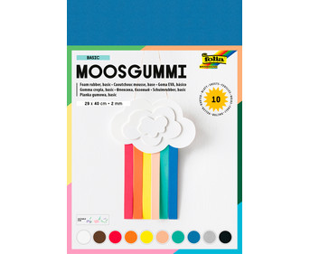 folia Moosgummi Basic 29 x 40 cm 10 Bogen