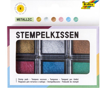 folia Metallic Stempelkissen Set 6 Stück