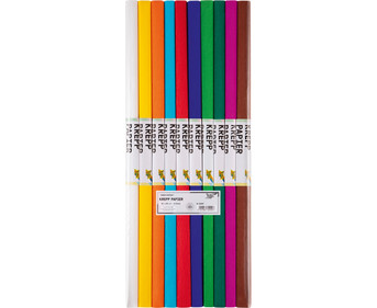 folia Krepppapier farbig sortiert 10 Rollen
