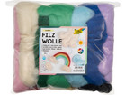 folia Filzwolle Regenbogen 12 Farben 350 g
