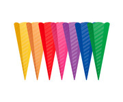 folia Schultüten Rohlinge aus 3D Wellpappe 5er Set einer Farbe 1