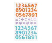 folia Moosgummi Glitter Sticker Zahlen 112 Stück 3