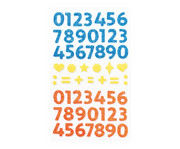 folia Moosgummi Glitter Sticker Zahlen 112 Stück 2