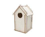 Vogelhaus Bausatz mit Stecksystem blanko 1