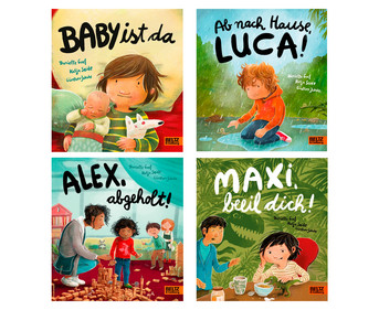 Pappbilderbuch Paket Alex Maxi Luca und Baby