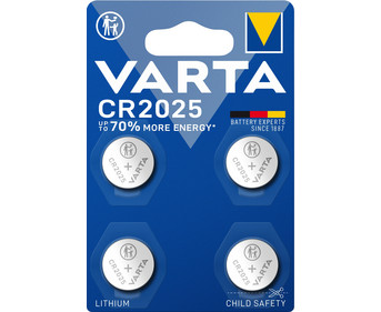 VARTA Lithium Knopfzelle CR2025 4 Stück