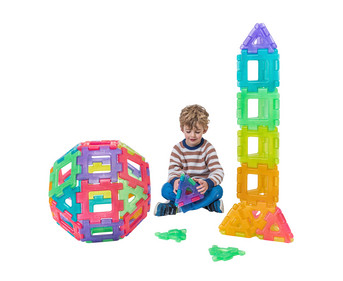 POLYDRON Konstruktions Set Transparent 120 teilig