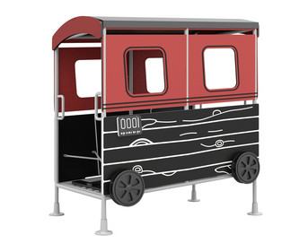 Seil Labyrinth Waggon Roter Zug