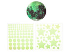 Nachtleuchtende Wandsticker Mond und Sterne