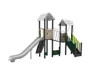 Spielgerät mit Brücke und Rutsche 1