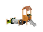 Spielturm mit Tunnel und Rutsche Massivholz