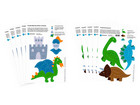 Prickel Vorlagen Dino und Ritterburg 10 Stück