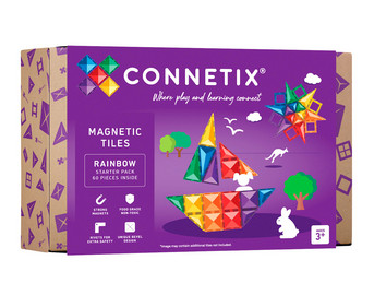 Connetix Starterset Regenbogenfarben 60 teilig