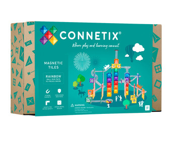 Connetix Kugelbahn Set Regenbogenfarben 92 teilig