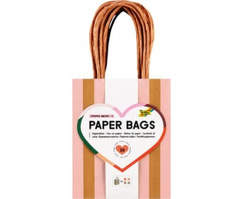 folia Papiertüten Stripes Amore 20 Stück