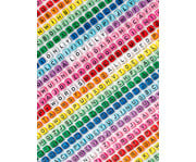 folia Bunte Buchstabenperlen eckig 3300 Stück 2