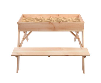 Esschert Design Kinder Picknicktisch mit Sandkasten