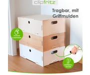 clipfritz Aufbewahrungsbox OBO mit Deckel 2 teilig 3