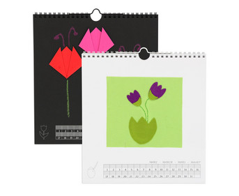 folia Bastelkalender quadratisch blanko 3 Stück