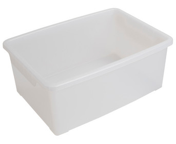 Betzold Aufbewahrungsbox 16 x 39 5 x 27 5 cm weiß transparent ohne Deckel