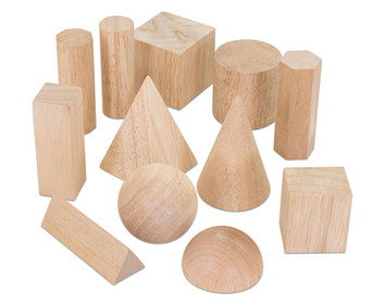 Geometriekörper aus Holz 12 Stück