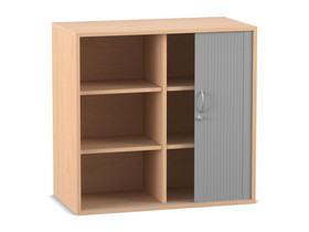 Flexeo® Rollladen-Aufsatzschrank, 6 Fächer, Breite 94,4 cm