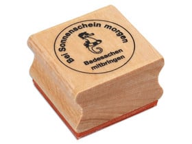 Betzold Stempel „Badesachen mitbringen“, 5 Stück