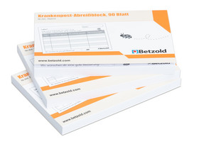 Betzold Krankenpost-Abreißblock, 90 Blatt, 3 Blöcke